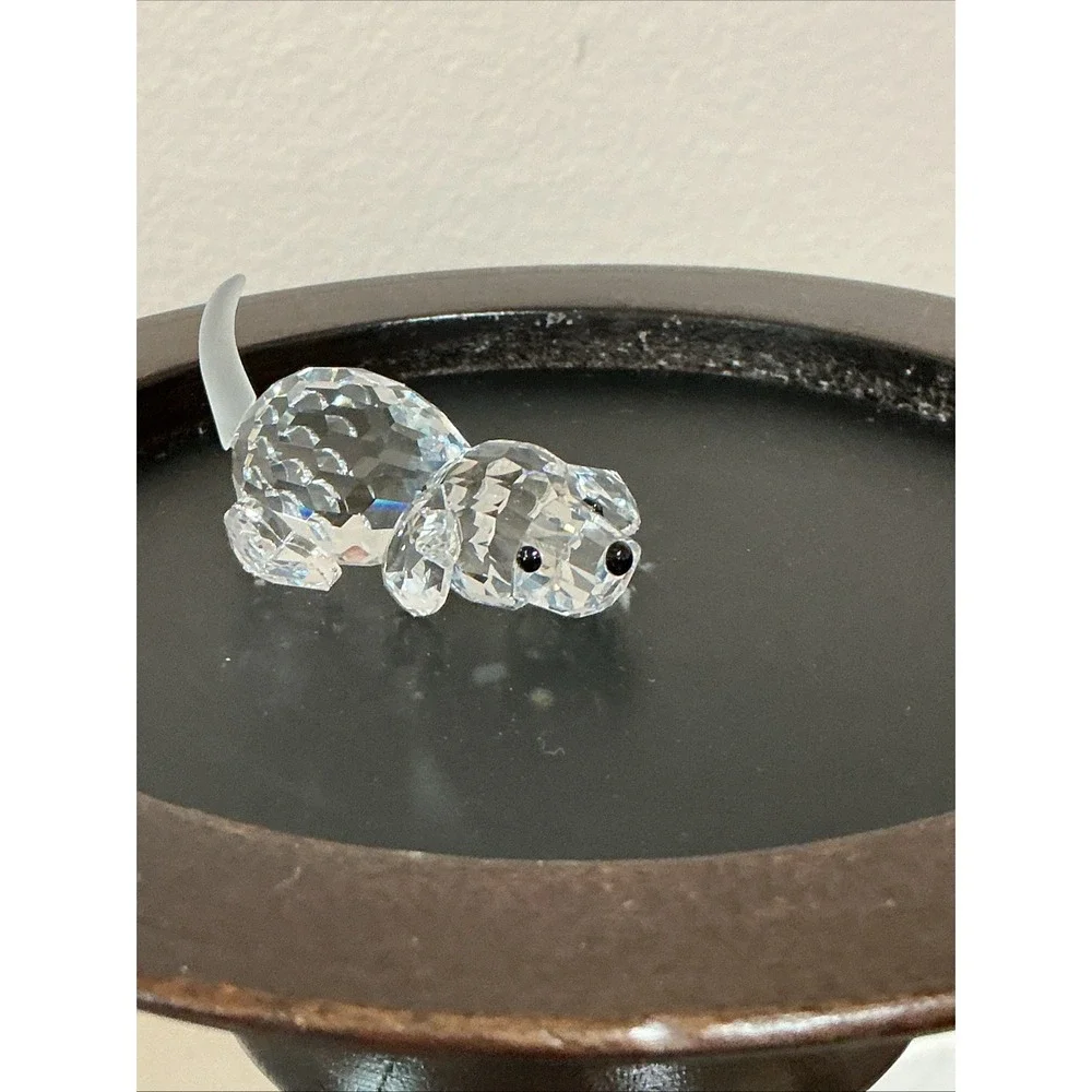Swarovski crystal figurine dog beagle playing frosted tail retired with box